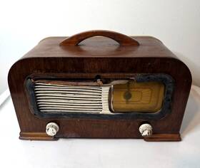 Philco 42-pt94 Vintage Transitone Tube Radio 1942 Wood Case For Parts Repair