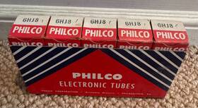 6hj8 Philco Vintage Sleeve Nos Audio Radio Amplifier Vacuum Tubes