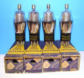 77-277 Philco No 77 Type Radio Nos Audio Vacuum Tubes 4 Valves Tested St Shape 277
