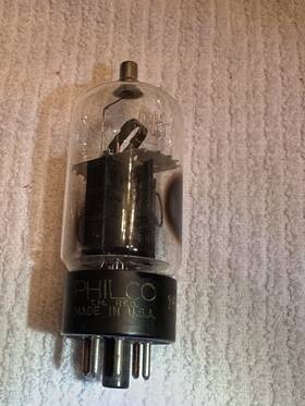 7dq6a Philco Beam Power Tube Vintage Tv/audio