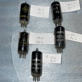85a3 Philips/amprex/raytheon/wf 5651/0g3/85a2 Lot Of 5 Tested 5651/0g3/85a3 Tube Voltage Reference Vacuum