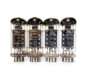 17kw6 Philips Pl508 Matched Quad Holland Audio Power Output Tubes Valve Test Nos