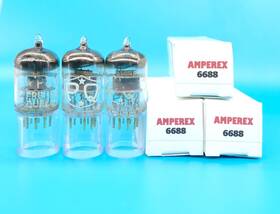 Pq-6688 Philips Three 6688 Tubes Pq Premium Quality Gm % 81 87 And 108 Amplitrex
