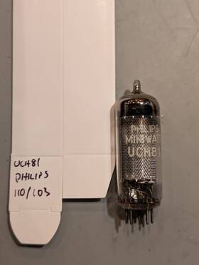Uch81 Philips Miniwatt Triode Heptode Vacuum Tube Tested