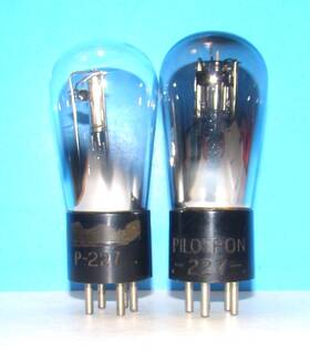P-227 Pilotron Type Radio Audio Electron Vintage Vacuum 2 Tubes Valves Globe 327