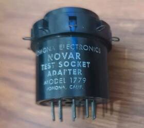 1779 Pomona 1776 Vintage Novar Test Tube Socket Adapter Model 9 Pin By
