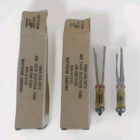 5840-type Raytheon 286578 2x Jan 6205 Subminiature Pentode Tubes Nos Boxed Ef734 /
