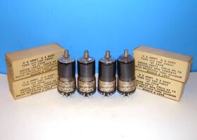 Vt-151b Raytheon 6a8gt Nos Jan 1945 Radio Audio Vacuum Tubes 4 Valves Tested 6a8