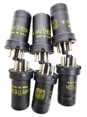 6ab7-1853 Raytheon Lot Of 6 - 6ab7 1853 Multiport Tube 8 Pin Used