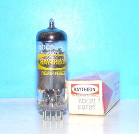 6dc8-ebf89 Raytheon 6dc8 Ebf89 Nos Radio Audio Amplifier Electron Vacuum Tube Valve Germany