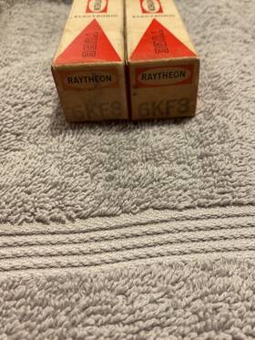 6kf8 Raytheon Twin Pentode Sync Separator Lot 2 Amp. Tv Audio Vacuum Tube
