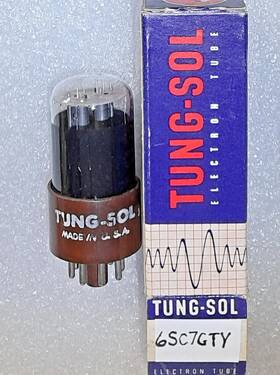 6sj7gty Raytheon Tung-sol Round Black Plates Vacuum Tube Tv-7d Tested Will Combine Ship