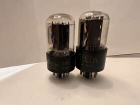 6sn7gtb Raytheon Ecc33 Pair 6sn7 Gtb 1950s Era Vacuum Tubes 90%-95%