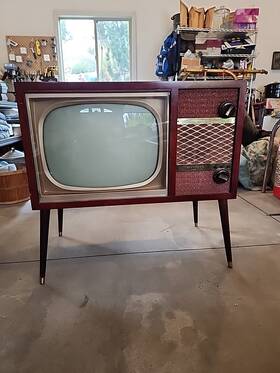 C-2175m Raytheon C2175-m 1956-57 Cherywood Tv Console Model