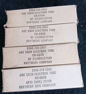 Ck-6050 Raytheon Four Vacuum Tubes Nos
