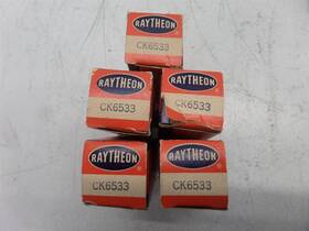 Ck6533 Raytheon Lot Of 5 Electron Tubes