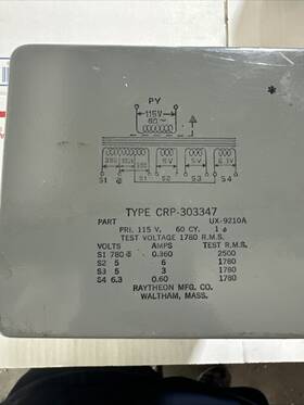 Raytheon Crp-303347 Type Power Transformer