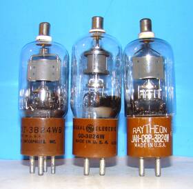 3b24-3b24w Raytheon General Electric Electronic Enterprise No Type 3b24 3b24w 3 Audio Radio Vintage Rectifier Vacuum Tubes Valve Display