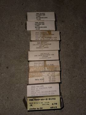 Jan5656 Raytheon Lot Of Electronic Tubes 9 Boxes -5696 1969