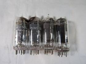 Jtl-5a6 Raytheon 4 Vacuum Tubes 3 X Tung-sol 1 Unknown Tested