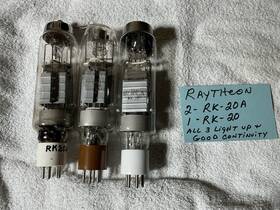Vt-137 Raytheon Rk-20 Rk-20a 3 Rk20a Transmitting Triode Tube Vt-81 Tested Good Vintage