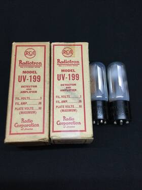 11.8734 Rca Pair Radiotron Uv 199 299 Ux99 Engraved Amp Radio Vacuum Tubes
