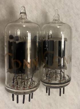 12av7a Rca Matched Pair Of Conn 1965 Usa Tubes Clear Tops