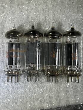 12bh7as Rca Matched Quad Vintage Beckman Lable Balanced All Triodes Gr Plts