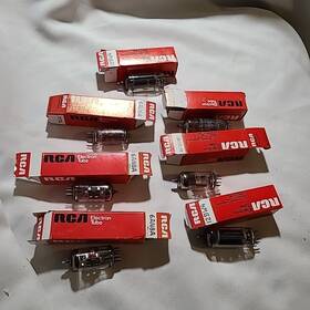 12at7 Rca 12bw4 6an8a 6au6a 6679/12at7 Electron Tube Original Box Lot Of 7 Tubes Untested 6fq7 As Is
