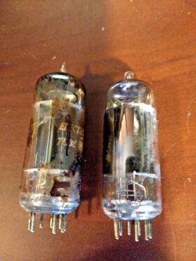Rca 12cg7 Lot Of 2 Or G.e. Grey Plate Vacuum Tubes All Tested Good