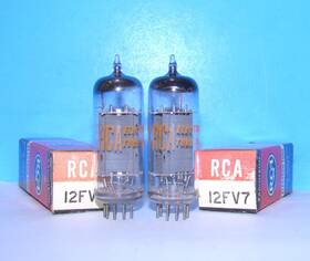 Rca 12fv7 Nos 1962 Radio Audio Amplifier Electron Vacuum Tubes 2 Valves Tested