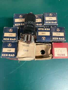 12k8-12k8y Rca 12 - 12k8 Nos Radio Audio Amplifier Vintage Metal Vacuum Tubes Valves