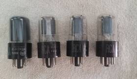 12sl7g7 Rca Very Strong Quad Black Plate Bottom D Getter