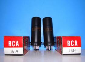 1614-6l6 Rca 1614 Nos Radio Audio Metal Vacuum 2 Tubes Valves Amplifier Tested 6l6