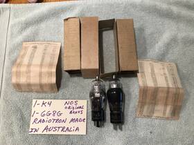1k4-6g8g Rca 2 Rare Nos Vacuum Tubes 1k4 6g8g Radiotron Pentode Made In Sidney Australia