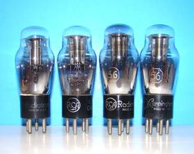 256-56 Rca No 56 Type Radio Audio Electron Vacuum 4 Tubes Valves Tested St Shape 256
