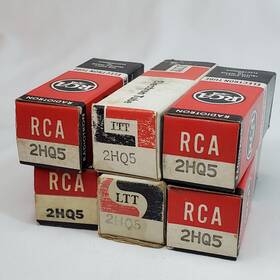 2hq5 Rca 6x Nos And Itt Radio Audio Electron Vintage Vacuum Tube Open Box