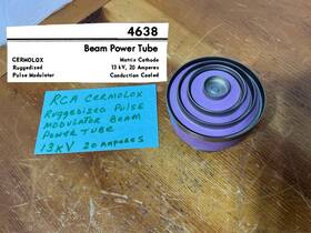 Rca 4638 Cermolox Beam Power Tube Pulse Modulator Ruddedized 13kv 20 Amperes
