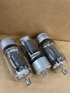 54354 Rca Lot Of 3 Vintage 813 High Power Rf Tube Filament Checked