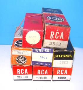 5bc3a-5bc3 Rca 5bc3a 5bc3 Nos Lot 8 Radio Audio Amplifier Vintage Electron Vacuum Tubes Valves