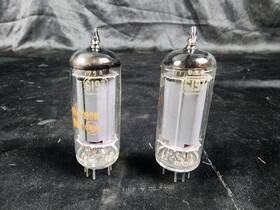 6197-6cl6 Rca Two Excellent 6197 6cl6 Tubes Grey Plate 3x Mica Tested