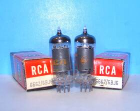 6662-6bj6 Rca 6662 6bj6 Nos Amplifier Radio Audio Electron Vacuum Tubes 2 Valves Tested