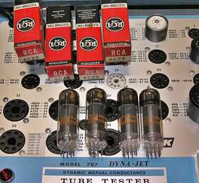 6973-sub Rca Tubes 4 New 6973 Subst 6cz5 Nos Nib A Factory Matched Quad Best Of