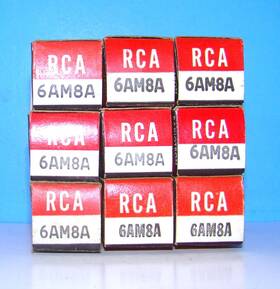 6am8-6am8a Rca 6am8 6am8a Nos Lot 9 Radio Audio Amplifier Vintage Electron Vacuum Tubes Valves
