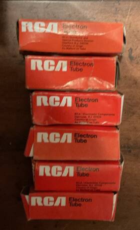 6aua8 Rca 6aw4 Lot Of 6 Assorted Electron Tubes 6au6 For Parts Untested