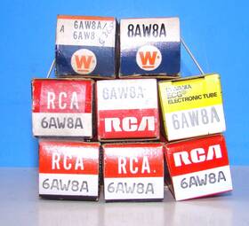 6aw8-6aw8a Rca 6aw8 6aw8a Nos Lot 8 Radio Audio Amplifier Vintage Electron Vacuum Tubes Valves