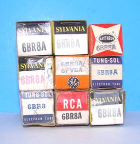 6br8a-6fv8a Rca 6br8a 6fv8a Nos Lot 9 Radio Audio Amplifier Electron Vacuum Tubes Valves 6br8