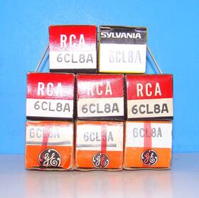 6cl8-6cl8a Rca 6cl8 6cl8a Nos Lot 8 Radio Audio Amplifier Vintage Electron Vacuum Tubes Valves