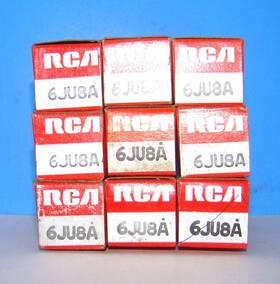 6ju8a-6ju8 Rca 6ju8a 6ju8 Nos Lot 9 Radio Audio Amplifier Vintage Electron Vacuum Tubes Valve