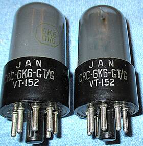 Vt-152 Rca 6k6-gt/g 2 Jan Crc Vacuum Tubes 1940s Audio Power For Vintage Radios